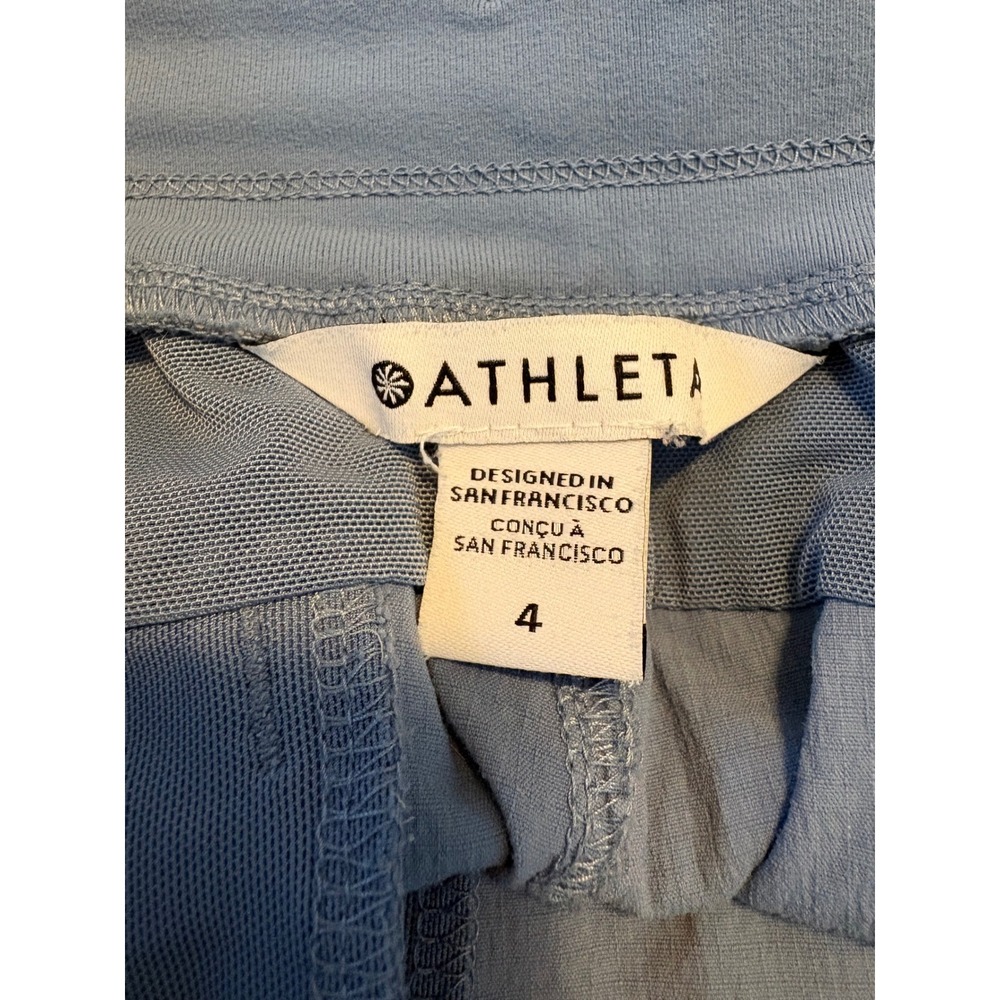 Athleta Trekkie North Jogger Pants Blue Size 4 Nylon Spandex Zip Pockets - Picture 5 of 7